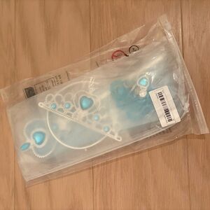 Blue and White Lace Headband